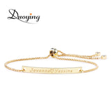 Personalized Engraved Name Bracelet Adjustable Graduation Gift
