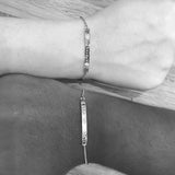 Duoying Name Bracelets Personalized Engraved Adjustable Slider Clasp Bracelet
