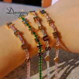 Duoying Tennis Chain Bracelet Zircon Name Bracelet Women Gift
