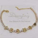 Duoying Tennis Chain Bracelet Zircon Name Bracelet Women Gift