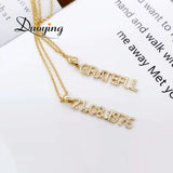 Personalized Number Necklace Birthstone Nameplate Chain for Women