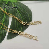 Personalized Number Necklace Birthstone Nameplate Chain for Women