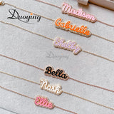 Personalized Enamel Zirconia Nameplate Choker Necklace