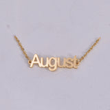 Duoying Stainless Steel 12pcs Month Chain Necklaces Pendant Choker Women