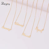 Duoying Stainless Steel 12pcs Month Chain Necklaces Pendant Choker Women