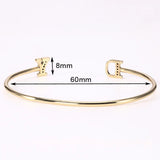 Personalized Initial Name Zirconia Letter Bangles & Bracelets