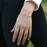 Personalized Initial Name Zirconia Letter Bangles & Bracelets