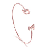 Personalized Initial Name Zirconia Letter Bangles & Bracelets