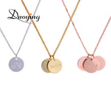 Personalized Stainless Steel 12*12mm Disc Necklace Beauty Mother