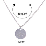 Personalized Stainless Steel 12*12mm Disc Necklace Beauty Mother
