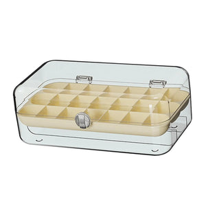 Double Layer Earring Display Case Dustproof Organizer Jewelry Box