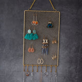 Hexagon Hanging Earring Stud Wall Mounted Jewelry Organizer