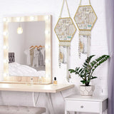 Hexagon Earring Stud Wall Mounted Jewelry Organizer with Hooks