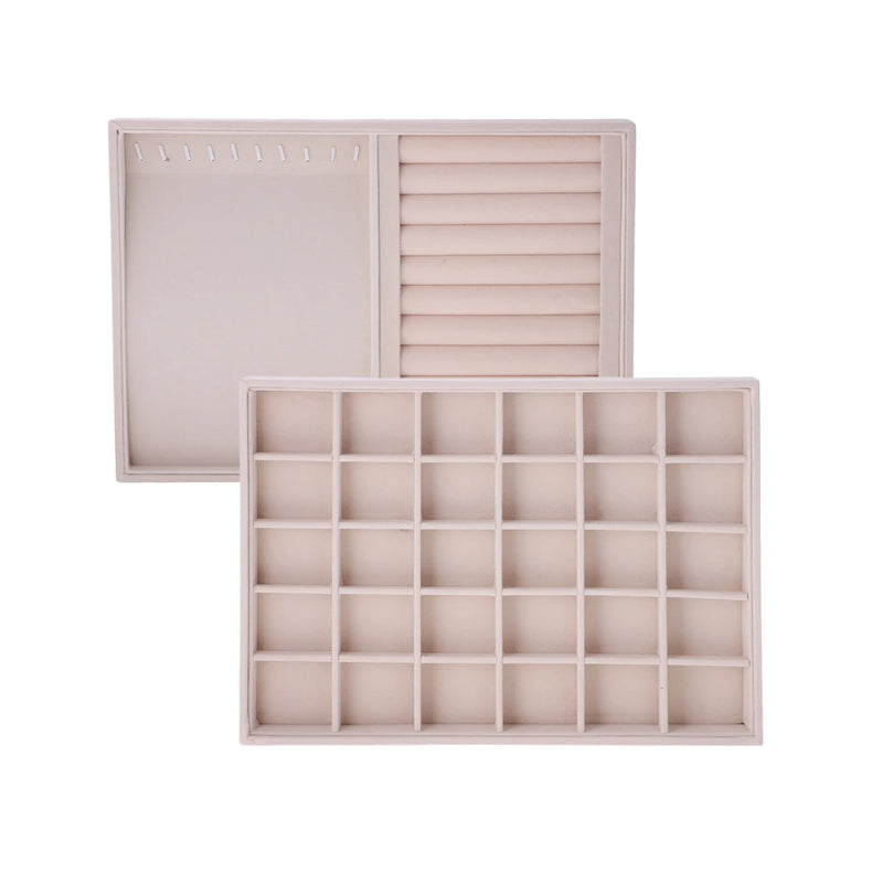 Velvet Jewelry Display Tray Showcase Holder