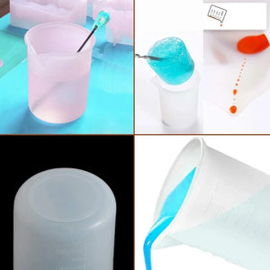 Silicone Baking Cup 100/600ml Measuring Cup Epoxy Resin Mold
