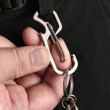 Stainless Steel Mountaineering Clasp Key Chain Bottle Opener Waist Hook Y110