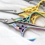 Stainless Steel Retro Flower Tailor Scissor Embroidery Handicraft DIY Tools