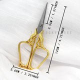 Stainless Steel Retro Flower Tailor Scissor Embroidery Handicraft DIY Tools
