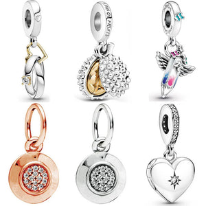 Durian King of Fruits Crayon Pendant Beads 925 Sterling Silver Charms