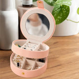 Dust-proof Button Closure Jewelry Storage Box