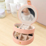 Dust-proof Button Closure Jewelry Storage Box