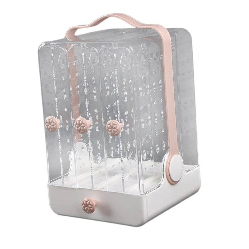 Portable Dustproof Acrylic Earrings Display Stand