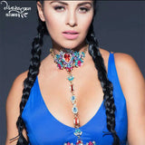Crystal Necklace Women Wedding Party Statement Accessories