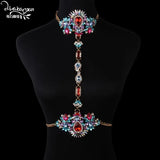 Crystal Necklace Women Wedding Party Statement Accessories