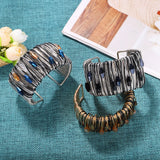 Open Wide Bangle for Women Spring Lady Charm Cuff Bracelet