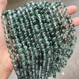 Dark Green Ghost Quartz Round Loose Spacer Bead 4-12mm