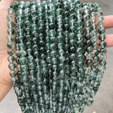 Dark Green Ghost Quartz Round Loose Spacer Bead 4-12mm