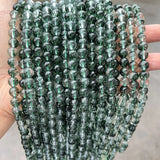 Dark Green Ghost Quartz Round Loose Spacer Bead 4-12mm