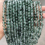 Dark Green Ghost Quartz Round Loose Spacer Bead 4-12mm