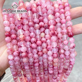Light Rose Red Afghan Chalcedony Jades Beads Round Loose Spacer Beads