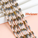 Dyed Gradient Crystal Glass Tube Beads for DIY Earrings