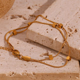 Cubic Beads 18K Plated Snake Chain Bracelet for Women