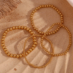 Silver Elastic Beads Bracelet for Women