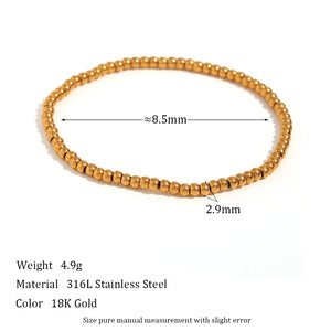 Silver Elastic Beads Bracelet for Women