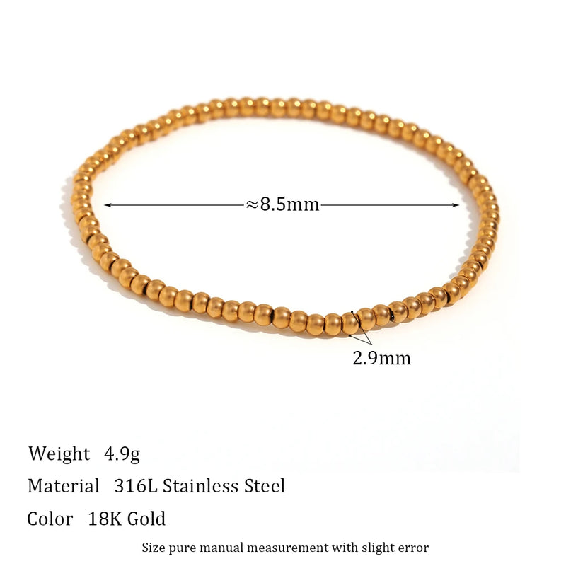 Silver Elastic Beads Bracelet for Women