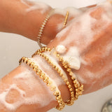 Silver Elastic Beads Bracelet for Women