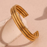 Three-layer Tube Waterproof 18K Plated Women's Bracelet