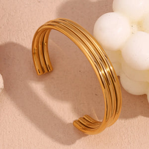 Three-layer Tube Waterproof 18K Plated Women's Bracelet