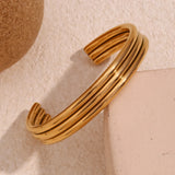 Three-layer Tube Waterproof 18K Plated Women's Bracelet