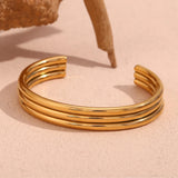 Three-layer Tube Waterproof 18K Plated Women's Bracelet