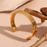Three-layer Tube Waterproof 18K Plated Women's Bracelet