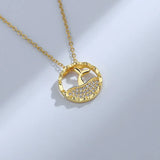 ZFSILVER S925 Sterling Silver Fish Tail Necklace Diamondset Wedding Charm Gift