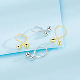 925 Silver Love Curved Needle Stud Earring for Women