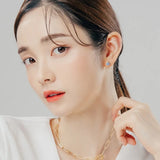 ZFSILVER S925 Silver Love Little Carp Stud Earrings Gift
