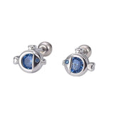 ZFSILVER S925 Silver Love Little Carp Stud Earrings Gift