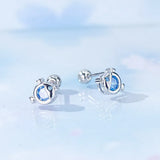 ZFSILVER S925 Silver Love Little Carp Stud Earrings Gift